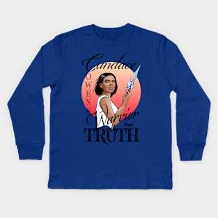 Candace Owens - Warrior for Truth, color Kids Long Sleeve T-Shirt